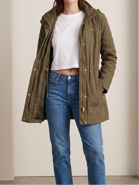Army Green & Gold Anorak Jacket